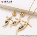 62798 Xuping simple fashion design set latest designer personality artifical jewelry set